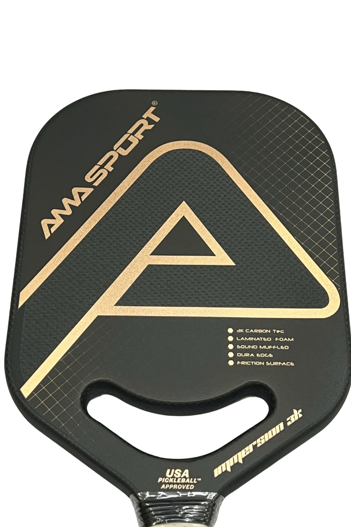 Vợt Pickleball chính hãng AMASPORTS - PPR 001 chất liệu sợi Carbon 3k Màu đen